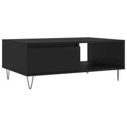 vidaXL Tavolino da Salotto Nero 90x60x35 cm in Legno Multistrato