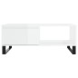 vidaXL Tavolino Salotto Bianco Lucido 90x60x35 cm in Legno Multistrato