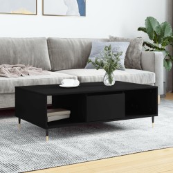 vidaXL Tavolino da Salotto Nero 104x60x35 cm in Legno Multistrato
