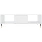 vidaXL Tavolino da Salotto Bianco Lucido 104x60x35cm Legno Multistrato