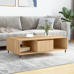 vidaXL Tavolino da Salotto Rovere Sonoma 104x60x35cm Legno Multistrato