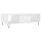 vidaXL Tavolino da Salotto Bianco Lucido 104x60x35cm Legno Multistrato
