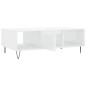 vidaXL Tavolino da Salotto Bianco Lucido 104x60x35cm Legno Multistrato