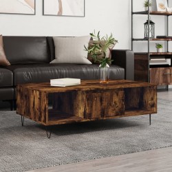 vidaXL Tavolino da Salotto Rovere Fumo 104x60x35 cm Legno Multistrato