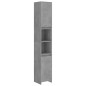 Armadio da Bagno Grigio Cemento 30x30x183,5 cm in Truciolato Armadio da Bagno Grigio Cemento 30x30x183,5 cm in Truciolato