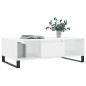 vidaXL Tavolino da Salotto Bianco Lucido 104x60x35cm Legno Multistrato