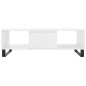vidaXL Tavolino da Salotto Bianco Lucido 104x60x35cm Legno Multistrato