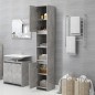 Armadio da Bagno Grigio Cemento 30x30x183,5 cm in Truciolato Armadio da Bagno Grigio Cemento 30x30x183,5 cm in Truciolato