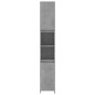 Armadio da Bagno Grigio Cemento 30x30x183,5 cm in Truciolato Armadio da Bagno Grigio Cemento 30x30x183,5 cm in Truciolato