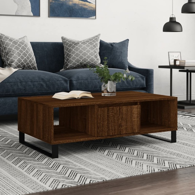 vidaXL Tavolino Salotto Rovere Marrone 104x60x35 cm Legno Multistrato