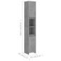 Armadio da Bagno Grigio Cemento 30x30x183,5 cm in Truciolato Armadio da Bagno Grigio Cemento 30x30x183,5 cm in Truciolato
