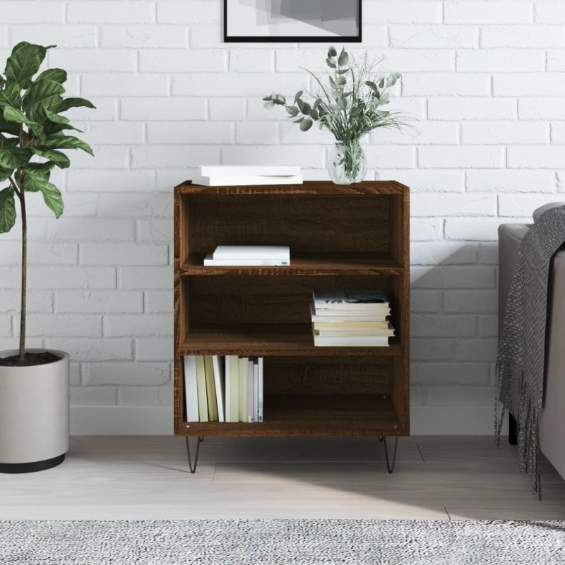 vidaXL Credenza Rovere Marrone 57x35x70 cm in Legno Multistrato vidaXL Credenza Rovere Marrone 57x35x70 cm in Legno Multistrato