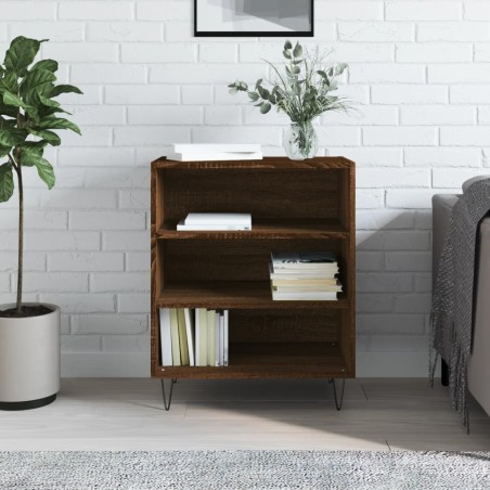 vidaXL Credenza Rovere Marrone 57x35x70 cm in Legno Multistrato