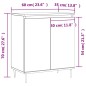 vidaXL Credenza Bianco Lucido 60x35x70 cm in Legno Multistrato vidaXL Credenza Bianco Lucido 60x35x70 cm in Legno Multistrato