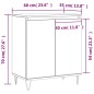 vidaXL Credenza Grigio Sonoma 60x35x70 cm in Legno Multistrato vidaXL Credenza Grigio Sonoma 60x35x70 cm in Legno Multistrato