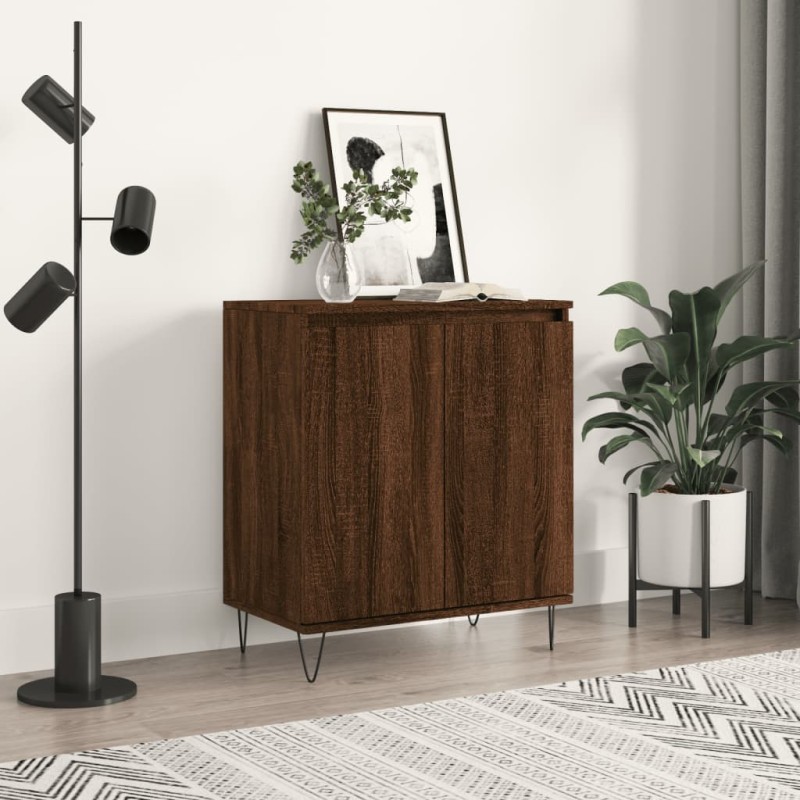 vidaXL Credenza Rovere Marrone 60x35x70 cm in Legno Multistrato vidaXL Credenza Rovere Marrone 60x35x70 cm in Legno Multistrato