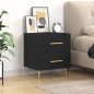 vidaXL Comodino Nero 40x35x47,5 cm in Legno Multistrato