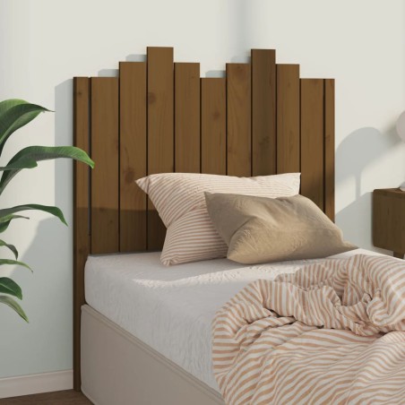 Testiera per Letto Miele 96x4x110 cm Legno Massello di Pino