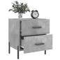 vidaXL Comodino Grigio Cemento 40x35x47,5 cm in Legno Multistrato