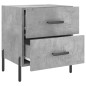vidaXL Comodino Grigio Cemento 40x35x47,5 cm in Legno Multistrato