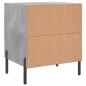 vidaXL Comodino Grigio Cemento 40x35x47,5 cm in Legno Multistrato