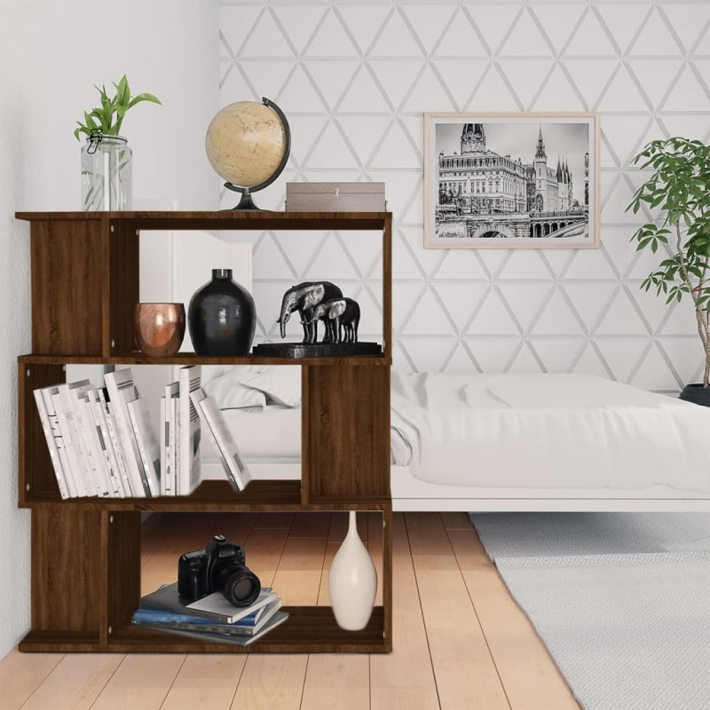 Libreria/Divisorio Rovere Marrone 80x24x96 cm Legno Multistrato Libreria/Divisorio Rovere Marrone 80x24x96 cm Legno Multistrato