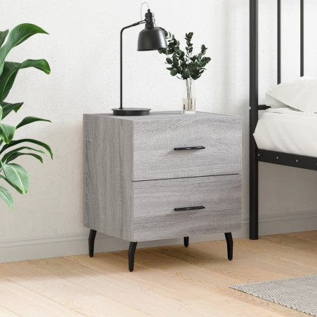 vidaXL Comodino Grigio Sonoma 40x35x47,5 cm in Legno Multistrato