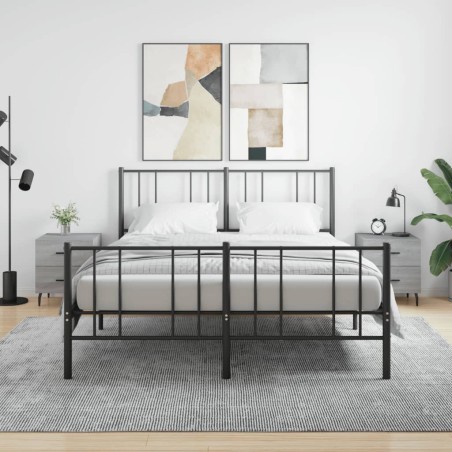 vidaXL Comodini 2 pz Grigio Sonoma 40x35x47,5 cm in Legno Multistrato