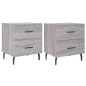 vidaXL Comodini 2 pz Grigio Sonoma 40x35x47,5 cm in Legno Multistrato
