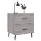 vidaXL Comodini 2 pz Grigio Sonoma 40x35x47,5 cm in Legno Multistrato