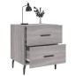 vidaXL Comodini 2 pz Grigio Sonoma 40x35x47,5 cm in Legno Multistrato