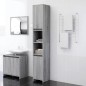 Armadio Bagno Rovere Grigio 30x30x183,5cm Legno Ingegnerizzato Armadio Bagno Rovere Grigio 30x30x183,5cm Legno Ingegnerizzato