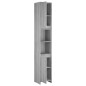 Armadio Bagno Rovere Grigio 30x30x183,5cm Legno Ingegnerizzato Armadio Bagno Rovere Grigio 30x30x183,5cm Legno Ingegnerizzato