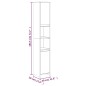 Armadio Bagno Rovere Grigio 30x30x183,5cm Legno Ingegnerizzato Armadio Bagno Rovere Grigio 30x30x183,5cm Legno Ingegnerizzato