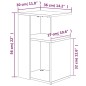 Tavolino da Salotto Rovere Marrone 36x30x56cm Legno Multistrato Tavolino da Salotto Rovere Marrone 36x30x56cm Legno Multistrato