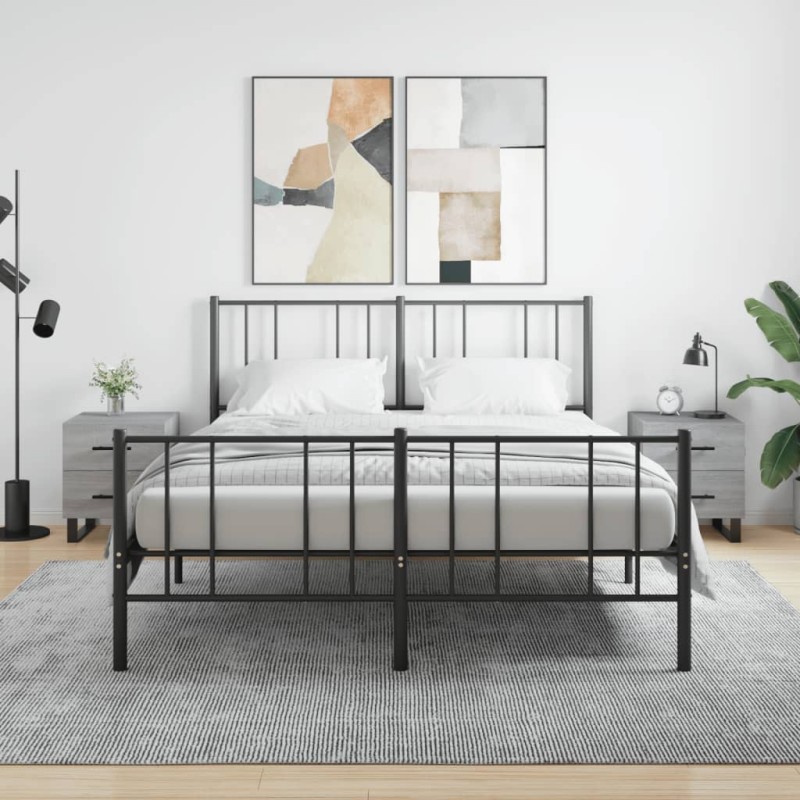 vidaXL Comodini 2 pz Grigio Sonoma 40x35x47,5 cm in Legno Multistrato
