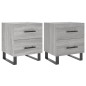 vidaXL Comodini 2 pz Grigio Sonoma 40x35x47,5 cm in Legno Multistrato