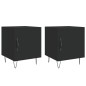vidaXL Comodini 2 pz Neri 40x40x50 cm in Legno Multistrato vidaXL Comodini 2 pz Neri 40x40x50 cm in Legno Multistrato