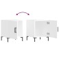 vidaXL Comodini 2 pz Bianco Lucido 40x40x50 cm in Legno Multistrato vidaXL Comodini 2 pz Bianco Lucido 40x40x50 cm in Legno Multistrato