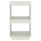 Libreria Bianca 40x35x71 cm in Legno Massello di Pino