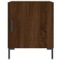 vidaXL Comodino Rovere Marrone 40x40x50 cm in Legno Multistrato
