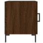 vidaXL Comodino Rovere Marrone 40x40x50 cm in Legno Multistrato
