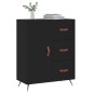 vidaXL Credenza Nera 69,5x34x90 cm in Legno Multistrato vidaXL Credenza Nera 69,5x34x90 cm in Legno Multistrato