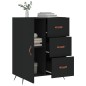 vidaXL Credenza Nera 69,5x34x90 cm in Legno Multistrato vidaXL Credenza Nera 69,5x34x90 cm in Legno Multistrato
