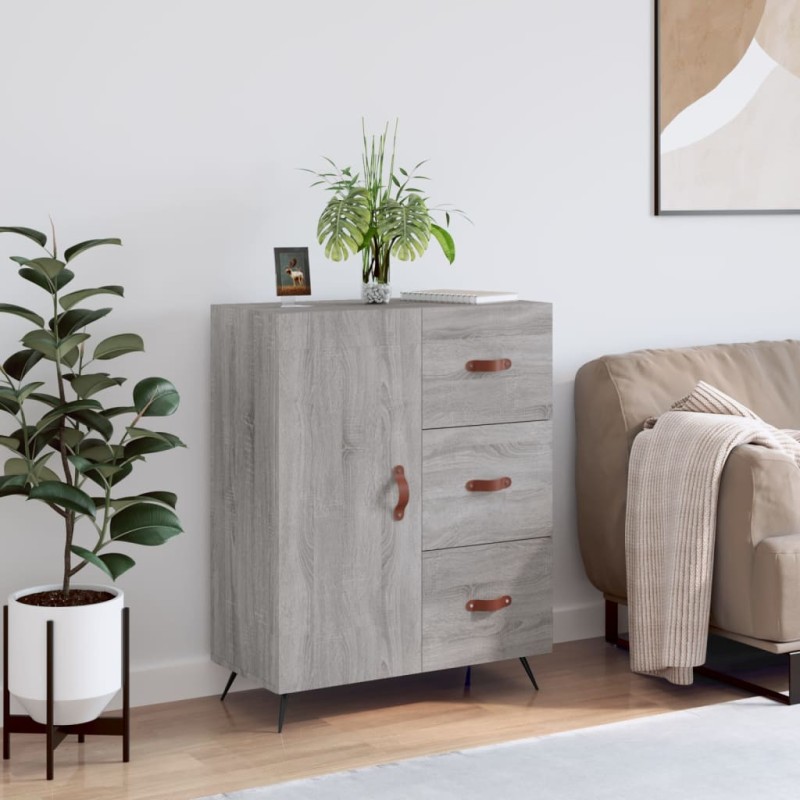 vidaXL Credenza Grigio Sonoma 69,5x34x90 cm in Legno Multistrato vidaXL Credenza Grigio Sonoma 69,5x34x90 cm in Legno Multistrato