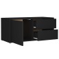 vidaXL Mobile Porta TV Nero 80x34x36 cm in Legno Multistrato vidaXL Mobile Porta TV Nero 80x34x36 cm in Legno Multistrato