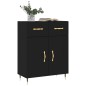 vidaXL Credenza Nera 69,5x34x90 cm in Legno Multistrato vidaXL Credenza Nera 69,5x34x90 cm in Legno Multistrato