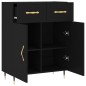 vidaXL Credenza Nera 69,5x34x90 cm in Legno Multistrato vidaXL Credenza Nera 69,5x34x90 cm in Legno Multistrato