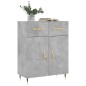 vidaXL Credenza Grigio Cemento 69,5x34x90 cm in Legno Multistrato vidaXL Credenza Grigio Cemento 69,5x34x90 cm in Legno Multistrato