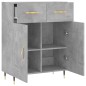 vidaXL Credenza Grigio Cemento 69,5x34x90 cm in Legno Multistrato vidaXL Credenza Grigio Cemento 69,5x34x90 cm in Legno Multistrato